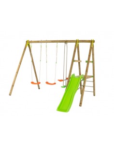 Portique TUTTI tout bois de 2.3 m avec balançoires - Enfants 3/12 ans