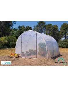 Serre tunnel RICHEL pieds droits 9 m² et porte battante