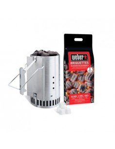 Kit cheminée d'allumage Rapidfire - briquettes et allume-feux - Weber