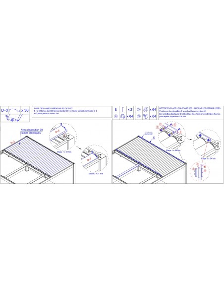 Achat Notice Tonnelle Bioclimatique Eris manuel 4x4m en Aluminium grey blanc - Océo
