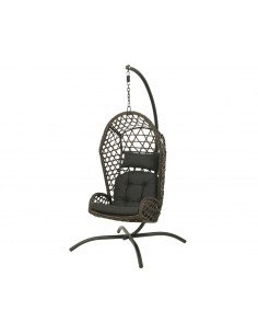 Fauteuil Oeuf Sellin Osier - Marron Foncé - Outdoor Collection