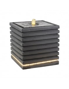 Fontaine carrée LED anthracite - 35 x 35 cm