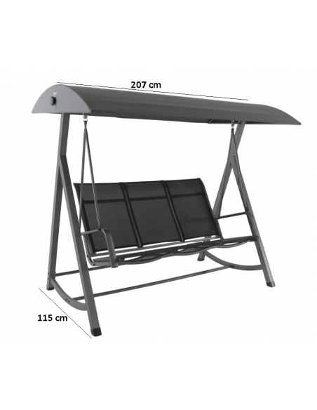 Achat Taille Balancelle Kedline aluminium anthracite mat - MWH