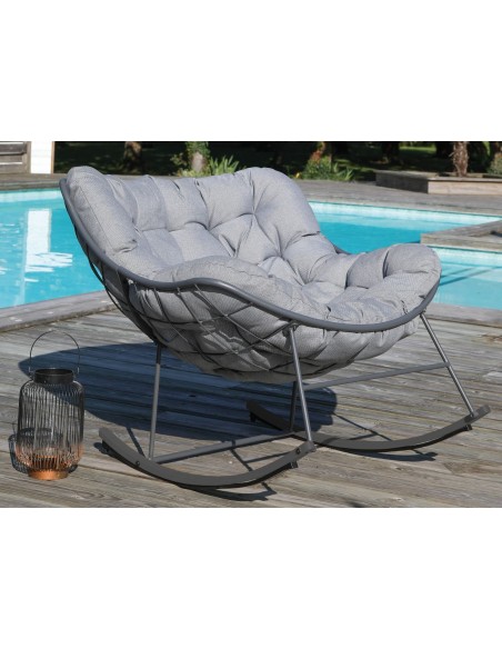 Achat Fauteuil à bascule Royal Rocking Gris - Proloisirs - Pro Loisirs