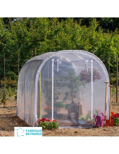 Serre tunnel RICHEL 6 m² pieds droits et porte zippée