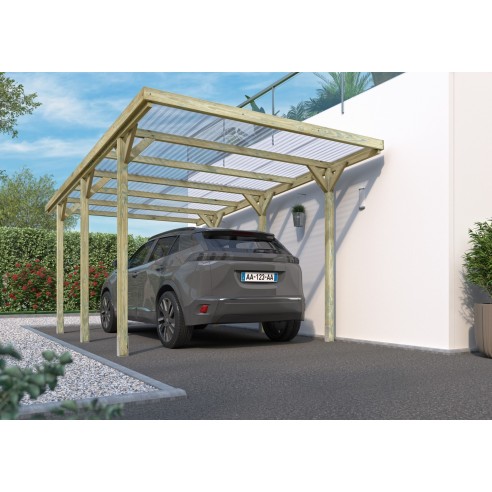 Carport JEAN traité autoclave de 15.6 m²