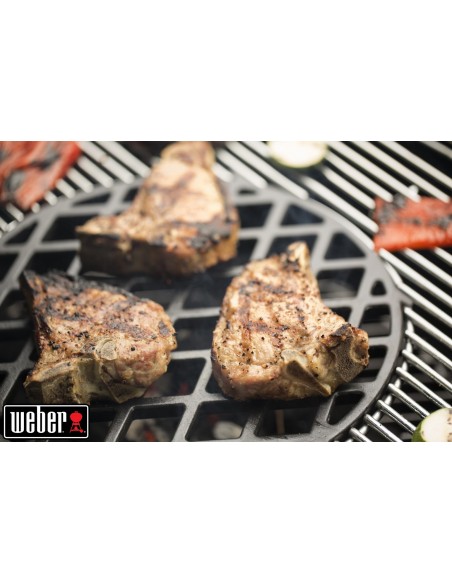 Grille de saisie fonte d'acier pour gourmet BBQ system Weber