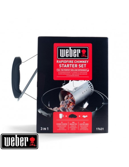 Kit cheminée d'allumage Rapidfire - briquettes et allume-feux - Weber