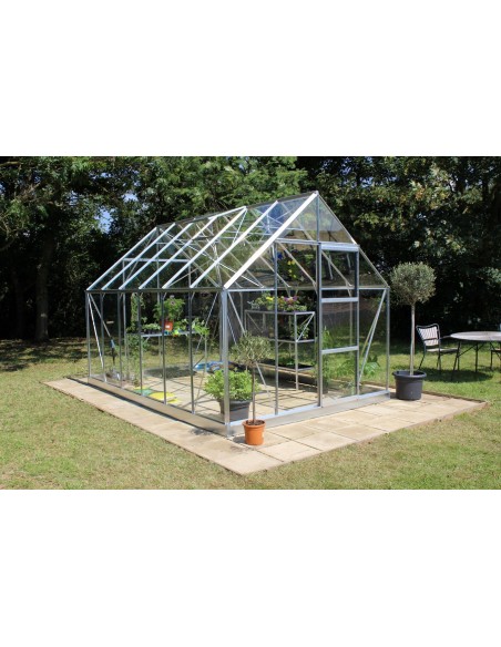 Serre de jardin Universal 9.9 m² en verre trempé 3 mm