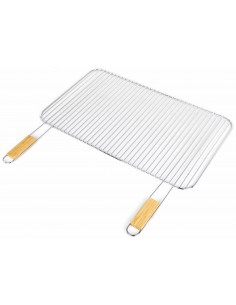 Achat SOMAGIC - Grille de barbecue rectangle 67 x 40 cm - Acier et bois