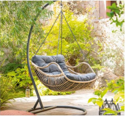 Chaise suspendue Banana Leaf - Hamac sur pied en bois, toiles de hamac -  Proloisirs - Proloisirs, Mobilier de jardin design, tables et salons de  jardin